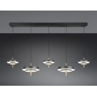 KEATON 340210580 LED Κρεμαστό Φωτιστικό TRIO LIGHTING ορειχάλκινο μαύρο πεντάφωτο