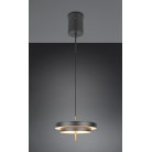 KEATON 340219180 LED Κρεμαστό Φωτιστικό TRIO LIGHTING δίσκος μαύρο - ορειχάλκινο 4000lm