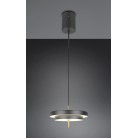 KEATON 340219180 LED Κρεμαστό Φωτιστικό TRIO LIGHTING δίσκος μαύρο - ορειχάλκινο 4000lm