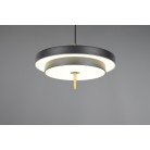 KEATON 340219180 LED Κρεμαστό Φωτιστικό TRIO LIGHTING δίσκος μαύρο - ορειχάλκινο 4000lm