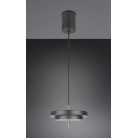 KEATON 340219180 LED Κρεμαστό Φωτιστικό TRIO LIGHTING δίσκος μαύρο - ορειχάλκινο 4000lm