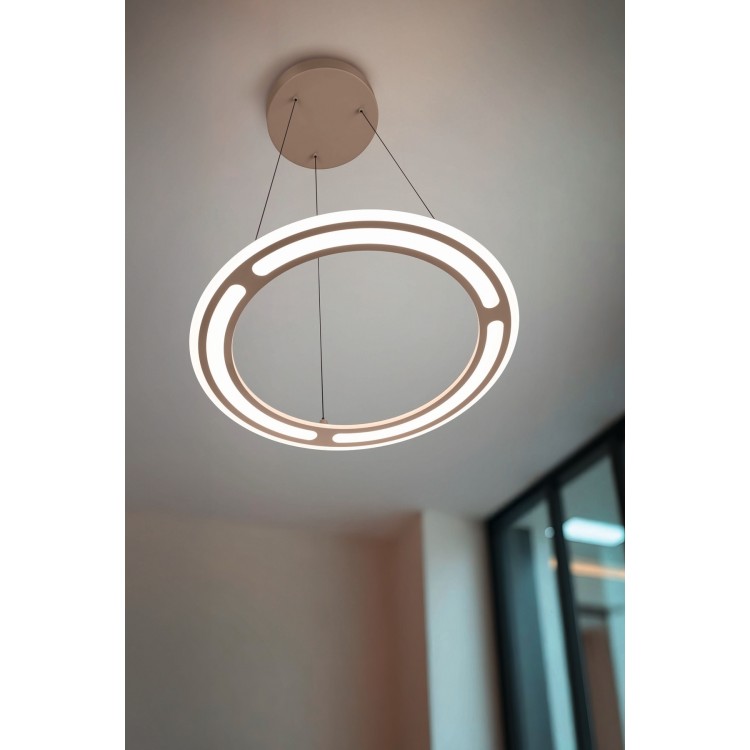 CROMER 332910143 LED Κρεμαστό Φωτιστικό TRIO LIGHTING μπεζ