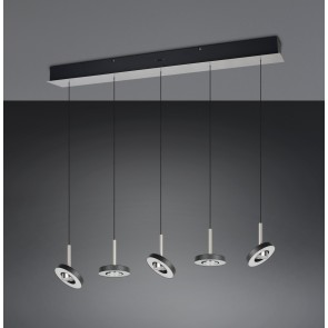 GUANO 334410507 LED Κρεμαστό Φωτιστικό TRIO LIGHTING νίκελ πεντάφωτο
