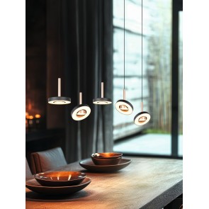 GUANO 334410565 LED Κρεμαστό Φωτιστικό TRIO LIGHTING καφέ πεντάφωτο