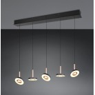 GUANO 334410565 LED Κρεμαστό Φωτιστικό TRIO LIGHTING καφέ πεντάφωτο