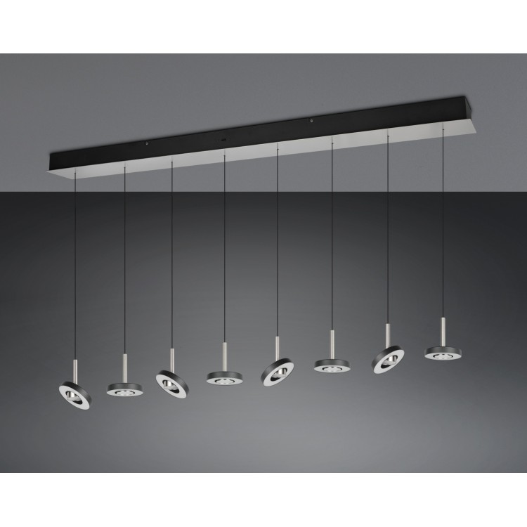 GUANO 334410807 LED Κρεμαστό Φωτιστικό TRIO LIGHTING νίκελ εξάφωτο