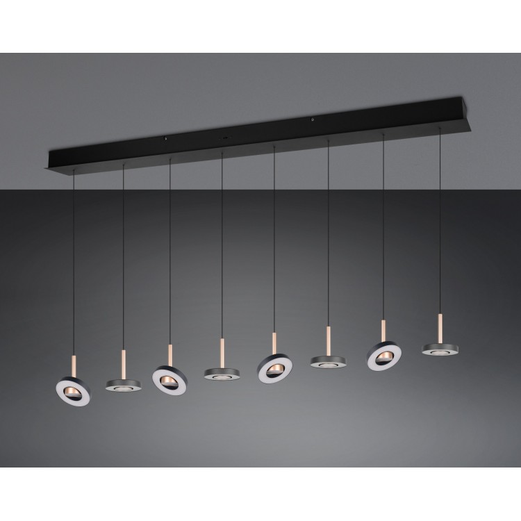 GUANO 334410865 LED Κρεμαστό Φωτιστικό TRIO LIGHTING καφέ εξάφωτο