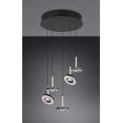 GUANO 334430565 LED Κρεμαστό Φωτιστικό TRIO LIGHTING καφέ πεντάφωτο