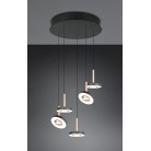 GUANO 334430565 LED Κρεμαστό Φωτιστικό TRIO LIGHTING καφέ πεντάφωτο