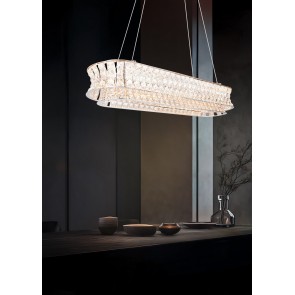 ZEVION 334710106 LED Κρεμαστό Φωτιστικό TRIO LIGHTING χρωμέ