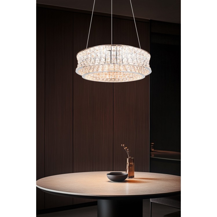 ZEVION 334730106 LED Κρεμαστό Φωτιστικό TRIO LIGHTING χρωμέ