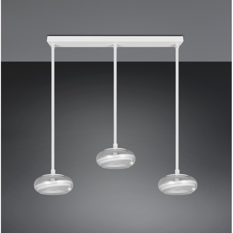 TARSIA 337810331 LED Κρεμαστό Φωτιστικό TRIO LIGHTING λευκό τρίφωτο