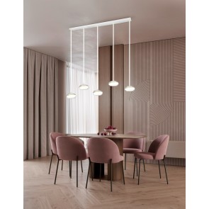 TARSIA 337810531 LED Κρεμαστό Φωτιστικό TRIO LIGHTING λευκό πεντάφωτο