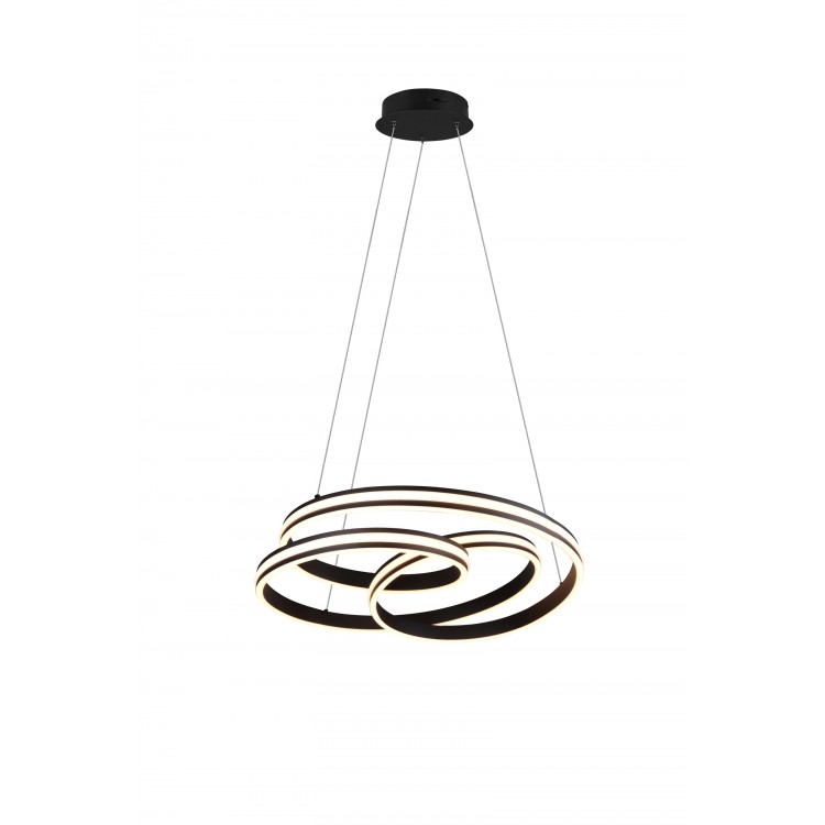NURIA 326210132 φωτιστικό κρεμαστό LED TRIO LIGHTING μαύρο ματ