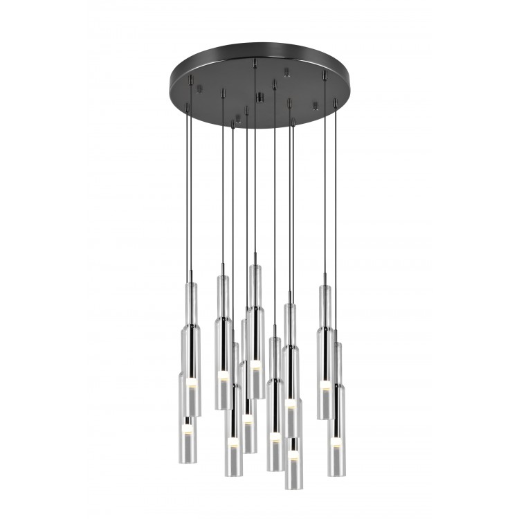 LUCENT 344531120 φωτιστικό κρεμαστό LED TRIO LIGHTING -TRIO SELECT μαύρο-χρωμέ