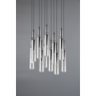 LUCENT 344531120 φωτιστικό κρεμαστό LED TRIO LIGHTING -TRIO SELECT μαύρο-χρωμέ