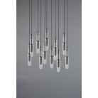 LUCENT 344531120 φωτιστικό κρεμαστό LED TRIO LIGHTING -TRIO SELECT μαύρο-χρωμέ