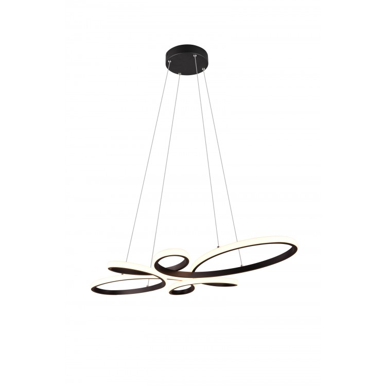 FLY 345619132 φωτιστικό κρεμαστό LED TRIO LIGHTING μαύρο ματ