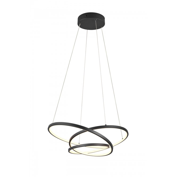 DARVIN 349110132 φωτιστικό κρεμαστό LED TRIO LIGHTING μαύρο ματ