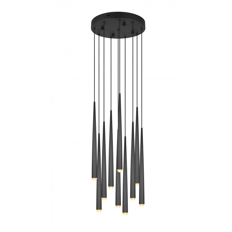 CALA 354831032 φωτιστικό κρεμαστό LED TRIO LIGHTING -TRIO SELECT μαύρο ματ