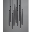 CALA 354831032 φωτιστικό κρεμαστό LED TRIO LIGHTING -TRIO SELECT μαύρο ματ