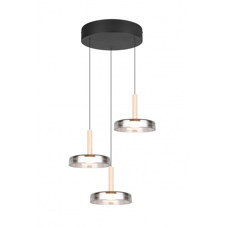 CELESTE 354930332 φωτιστικό κρεμαστό LED TRIO LIGHTING μαύρο ματ