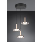 CELESTE 354930332 φωτιστικό κρεμαστό LED TRIO LIGHTING μαύρο ματ
