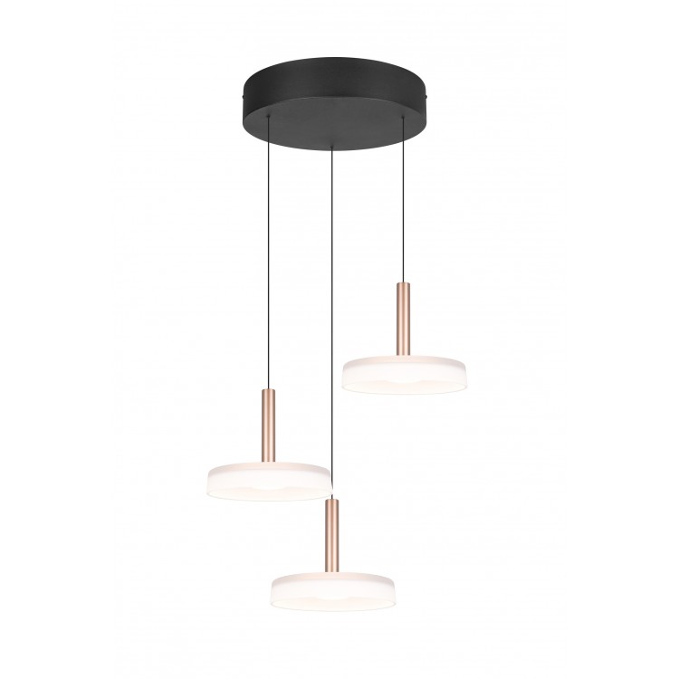 CELESTE 354930365 φωτιστικό κρεμαστό LED TRIO LIGHTING καφέ
