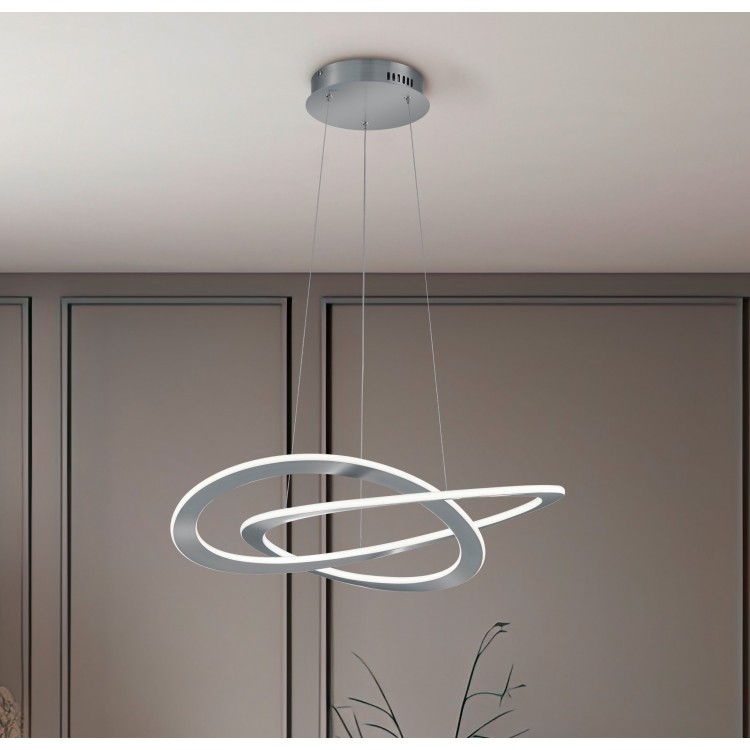OAKLAND Κρεμαστό Φωτιστικό Trio Lighting Νίκελ Ματ 321710107 OAKLAND Κρεμαστό Φωτιστικό Trio Lighting Νίκελ Ματ 321710107