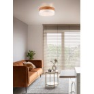 SEASONS Φωτιστικό Οροφής REALITY LIGHTING 611500301 Λευκό Υφασμάτινο Ξύλινο