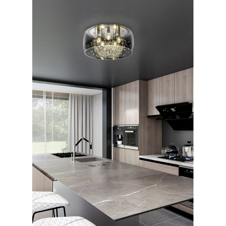 CRYSTEL Φωτιστικό Οροφής REALITY LIGHTING 616700506 Γυάλινο CRYSTEL Φωτιστικό Οροφής REALITY LIGHTING 616700506 Γυάλινο