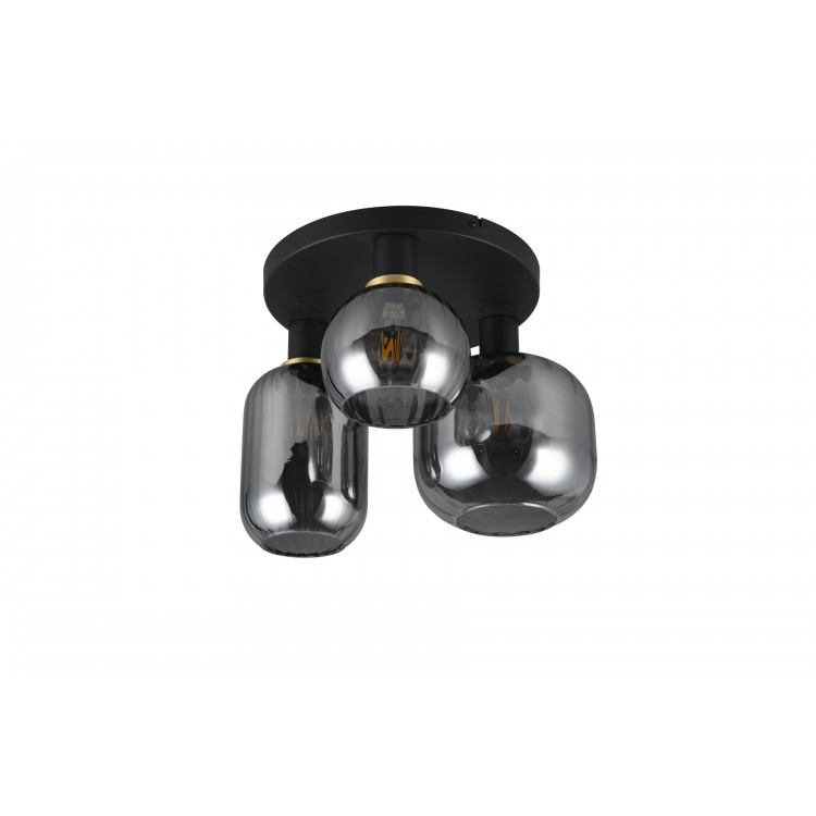 DIVA Φωτιστικό Οροφής REALITY LIGHTING 619800332 Γυάλινο Μαύρο