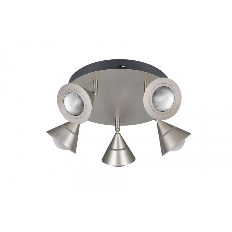 ROMEO φωτιστικό Οροφής TRIO LIGHTING 637010507 Νίκελ πεντάφωτο