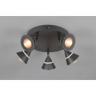 ROMEO φωτιστικό Οροφής TRIO LIGHTING 637010532 Μαύρο πεντάφωτο