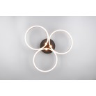 CARUSO φωτιστικό Οροφής LED TRIO LIGHTING 648110680 Μαύρο – Χρυσό