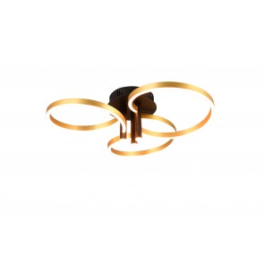 CARUSO φωτιστικό Οροφής LED TRIO LIGHTING 648110680 Μαύρο – Χρυσό