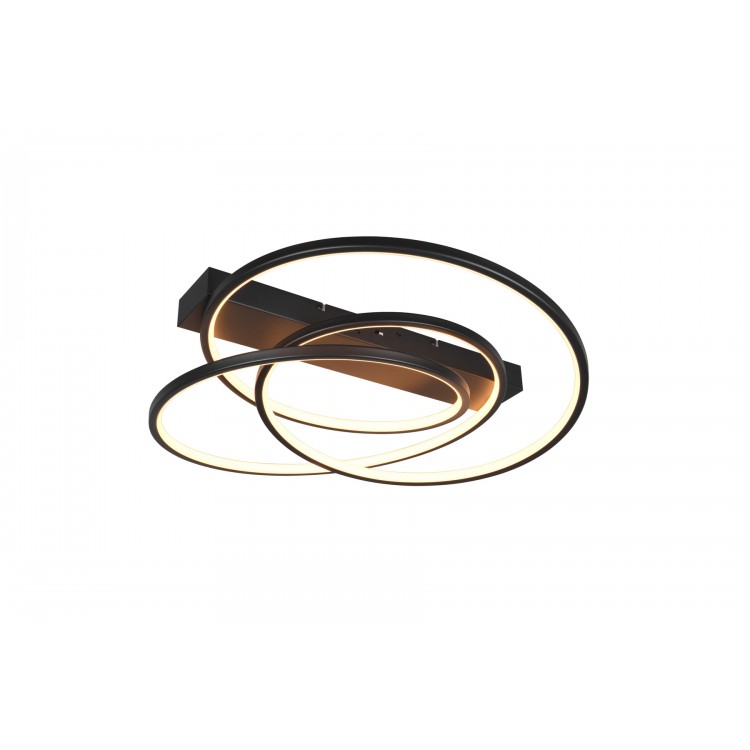 DARVIN φωτιστικό Οροφής LED TRIO LIGHTING 649110132 Μαύρο ματ