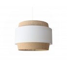 JUTHEA Φωτιστικό κρεμαστό VEIS cotton λευκό - jute natural Ø 50cm