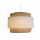 JUTHEA Φωτιστικό κρεμαστό VEIS cotton λευκό - jute natural Ø 50cm