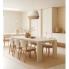 JUTHIRA ECRU Φωτιστικό κρεμαστό VEIS ύφασμα εκρού natural & jute Ø 44cm