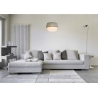 ORION GREY Φωτιστικό κρεμαστό VEIS ύφασμα γκρι & λευκό Ø 44cm