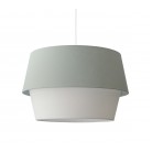 ORION GREY Φωτιστικό κρεμαστό VEIS ύφασμα γκρι & λευκό Ø 44cm