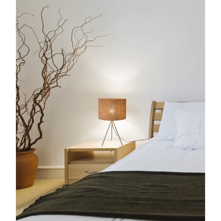 TRIPOD JUTE επιτραπέζιο φωτιστικό τρίποδο VEIS - αμπαζούρ από γιούτα