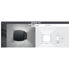 ABRAM Απλίκα Τοίχου Up-Down Εξωτερικού Χώρου Fumagalli  AB1.000.AXJ1K μαύρο