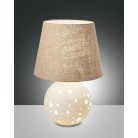 CORVARA Επιτραπέζιο φωτιστικό κεραμικό FABAS LUCE 3531-31-102 λευκό, μπεζ Ø32cm
