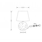 CORVARA Επιτραπέζιο φωτιστικό κεραμικό FABAS LUCE 3531-31-102 λευκό, μπεζ Ø32cm