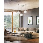 CORVARA Κρεμαστό φωτιστικό κεραμικό FABAS LUCE 3531-47-102 λευκό τρίφωτο