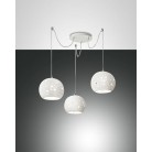 CORVARA Κρεμαστό φωτιστικό κεραμικό FABAS LUCE 3531-47-102 λευκό τρίφωτο
