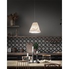CRUMPLE Κρεμαστό φωτιστικό κεραμικό FABAS LUCE 3535-40-348 χακί Ø30cm