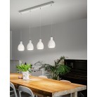 MARINA Κρεμαστό φωτιστικό ράγα κεραμικό FABAS LUCE 3534-49-102 λευκό L96cm